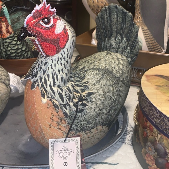 JOHN DERIAN CHICKEN PILLOW EMBELLISHED from TARGET NWT - Picture 1 of 4
